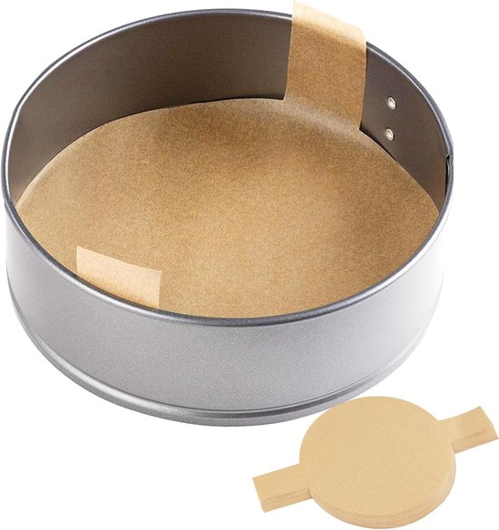 100 Stück Backpapier, 15 Cm Runde Backform Mit Lasche Zum Anheben Der Form, Antihaftbeschichtung, Vorgeschnittenes Backpapier Zum Backen Von Keks