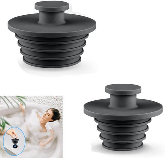 2er Set Badewannen , Waschbecken , Dusch Und Abflussstopfen Bpa Frei Silikon Für Badewannen, Waschbecken Etc. Ein Großer Und Ein Kleiner Stopfen