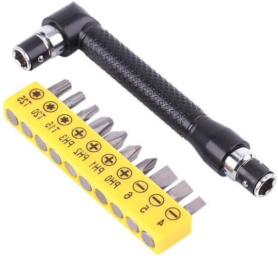 L Förmiger Verlängerungsgriff, Doppelkopf Sechskantschraubendreher, Schlitzschraubendreher, Torx Schraubendreher, Handwerkzeugset 10 Teiliges Set