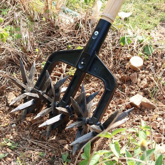 Gartenfräse Mit Walzenantrieb Bodenbearbeitung Patentiertes Sternradsystem 25 Cm Arbeitsbreite Schwarz