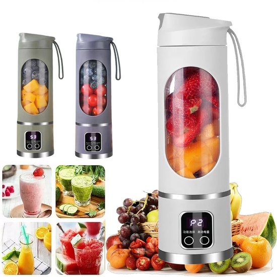 Mini Standmixer 450 Ml Tragbarer Smoothie Maker Usb Aufladbar Für Fitness, Arbeit & Unterwegs Obst & Gemüse