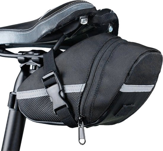 Satteltasche Fahrrad Nylontasche Wasserdichte Satteltasche Gepäckträgertasche Tasche Gepäckträgertasche Mtb Zubehör Outdoor Schwarz