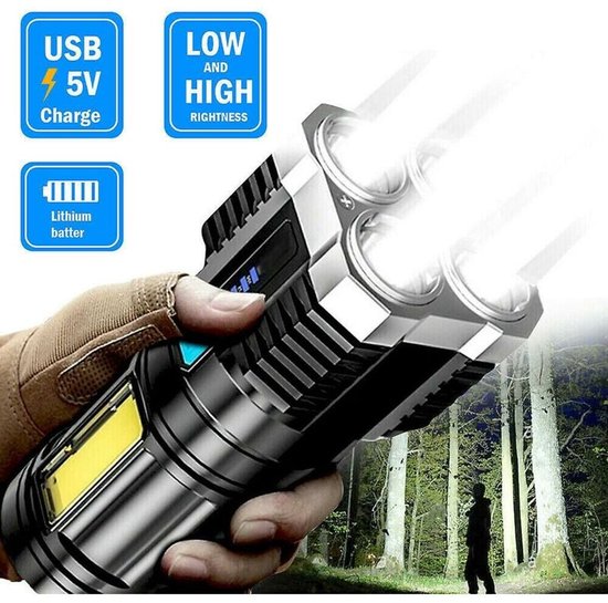 Wiederaufladbare Usb Led Taschenlampe Kompakte, Taktische Lampe Mit Mehreren Leuchtmodi
