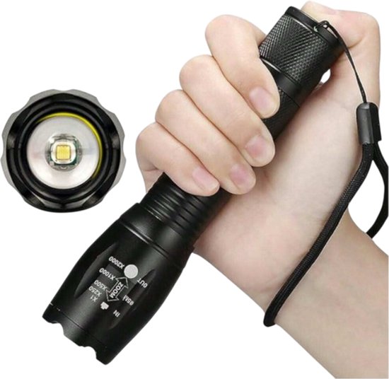 S&e Leistungsstarke Led Taschenlampe Wiederaufladbar, Wasserdicht & Mit Zoomfunktion Für Outdoor Aktivitäten, Camping & Notfälle