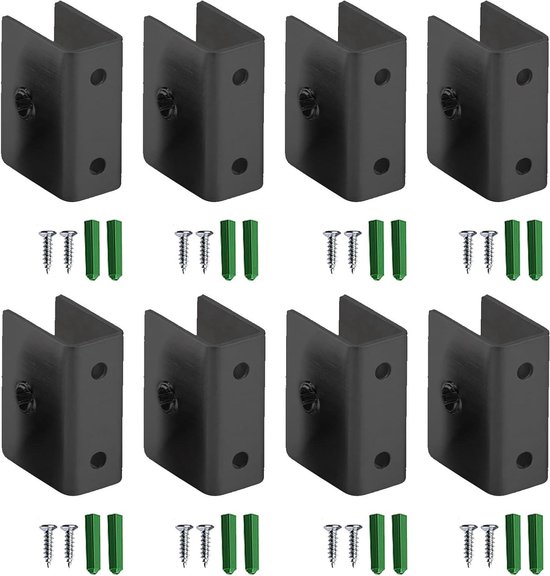 8 Teiliges Glasklemmen Set, Edelstahl Glasklemmen Mit Spreizschrauben, Verstellbare Quadratische Glasregalhalterungen, Regalhalterungen Aus Edels