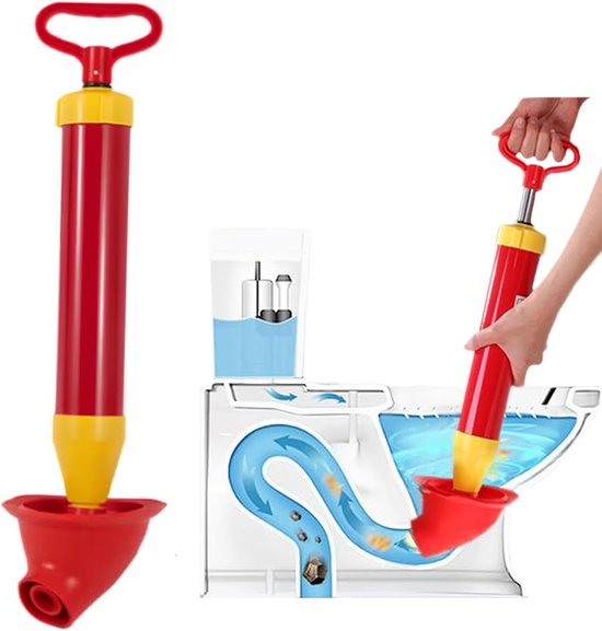 Thijox Abflussreiniger Mit Drucklufttechnologie Schnelle Reinigung Von Waschbecken Und Abflussrohren Per Saugheber Zur Beseitigung Von Verstopfun