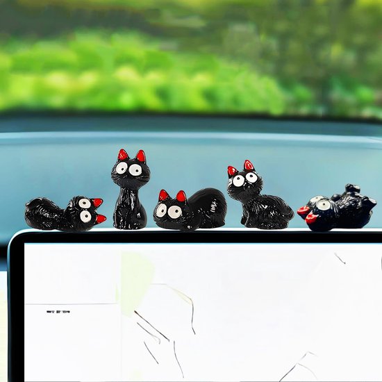 Niedliche Katzendekorationen Fürs Armaturenbrett, Lustige Katzenspielzeuge Als Deko, Rückspiegelzubehör, Mittelkonsolendekoration, Autoinnenausst