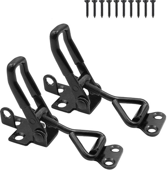 2er Pack Verstellbare Schwarze Zylinderclip Verschlüsse (4002). Robuster Zylinderverschluss Mit Einer Tragkraft Von 250 Kg Und Einem Schnellversc