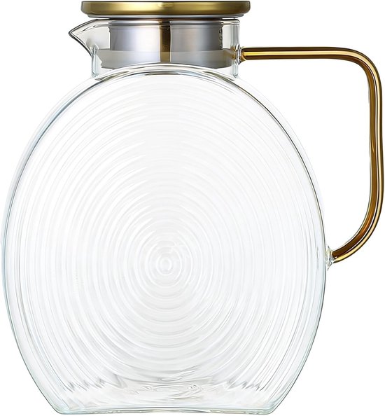 Ausgießkrug Glaskrug Passt In Die Kühlschranktür Multifunktionale Dekanterkaraffe Krug Mit Deckel 2500 Ml