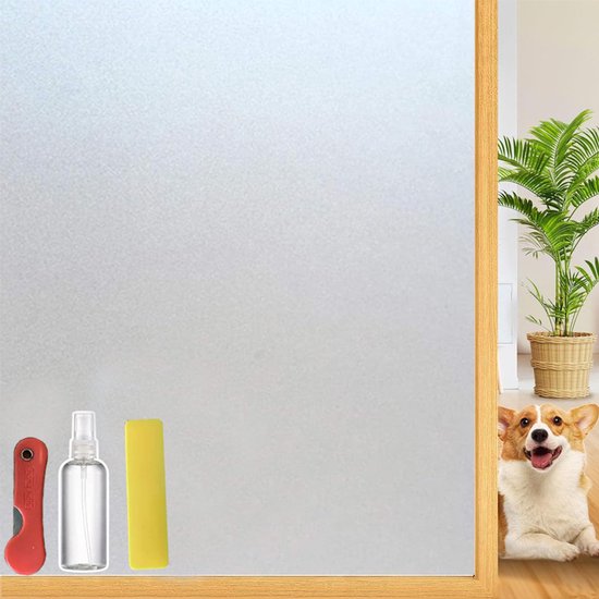 Sichtschutzfolie Mit Montagematerial, Uv Schutz, Für Türen Von Homeoffice Oder Badezimmer, Selbstklebend, Mattiertes Glas, Sichtschutz, Statisch,