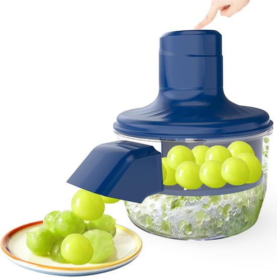 Automatischer Elektrischer Traubenschäler (blau) Für Kleine Früchte Effizienter Haushaltsschäler Obstschälgerät Traubenverarbeitungsmaschine Küch