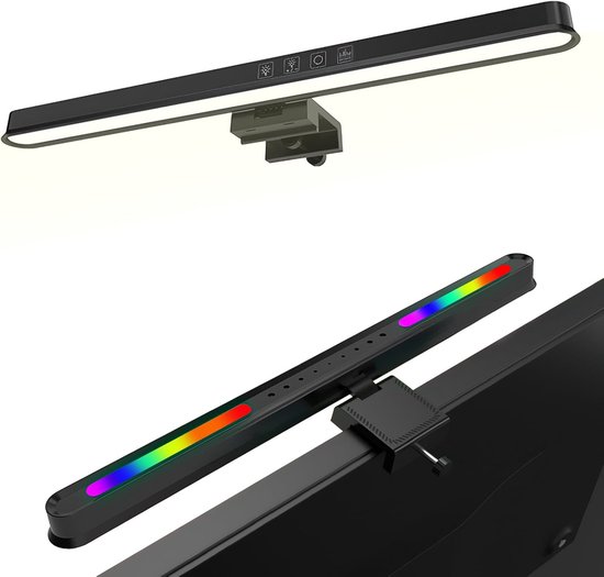 Monitor Lichtleiste, Usb Led Arbeitsleuchte Für Gebogene/flache Bildschirme, Augenschonende, Dimmbare Tischleuchte Mit Touch Steuerung, Blendfrei