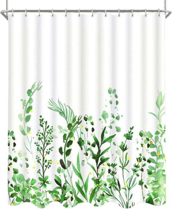 Duschvorhang Schimmelresistent Antibakteriell Waschbarer Polyester Mit 12 Ringen Für Bad Und Badewanne 180 X 200 Cm