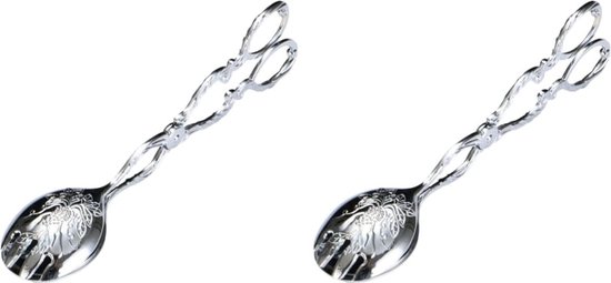 Kochzange 2 Stück Salatzange Grillzange Servierzange Für Salatbuffets 21,5 Cm Zinklegierung Silber Für Pasta, Salate, Würstchen, Grillfleischbuff