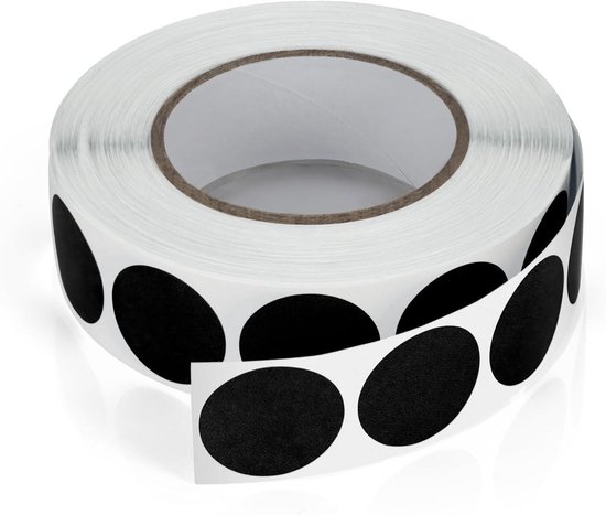 Runde Aufkleber Beschriftungspunkte Farbcodierung Selbstklebende Vinylfolie 19 Mm Schwarz