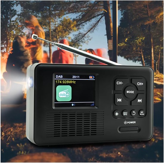 Notradio Tragbares Notradio Handliches Solarradio Mit Dab/fm Wetterempfang, Bluetooth 5.0, 4 Lademöglichkeiten, Led Taschenlampe, Speicherkartens