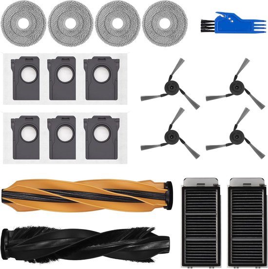 Zubehörset Für Dreame X50 Ultra Complete / L50 Ultra Saugroboter 1 Hauptbürste, 2 Filter, 4 Seitenbürsten, 4 Wischtücher, 6 Staubbeutel