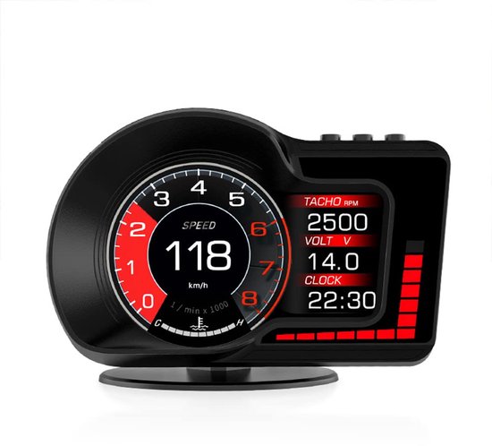 Head Up Display (hud) Mit Digitalem Gps Tachometer Und Dualsystem