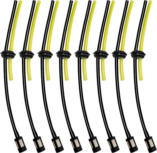 8 Teiliges Universal Kraftstofffilter Set Universal Kraftstoffschläuche Gummikraftstoffleitungen Für Trimmer, Laubbläser, Kettensägen Und Heckens