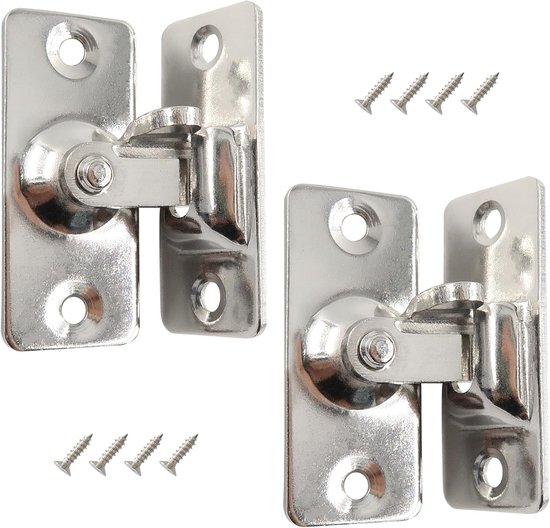 2 Stück 90° Türriegel Edelstahl Türriegel Für Gartenhäuser Kleiner Drehtürriegel Sicherheitsriegel Silber Für Gartenhaustüren, Fenster Und Schran