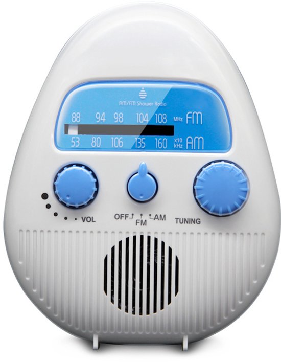 Kabelloses, Wasserdichtes Fm Badezimmerradio Tragbares Am/fm Duschradio Eingebauter Lautsprecher Digitales Batterieradio Mit Tragegurt.