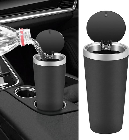 2 Stück Auto Mülleimer, Fahrzeug Mülleimer, Getränkehalter Fürs Auto, Kunststoff, Tragbar, Auslaufsicher, Mini Staubbehälter, Auto Mülleimer Für