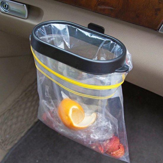 Auto Mülleimer Kleiner Mülleimer Abfallbehälter Auto Organizer Schwarz