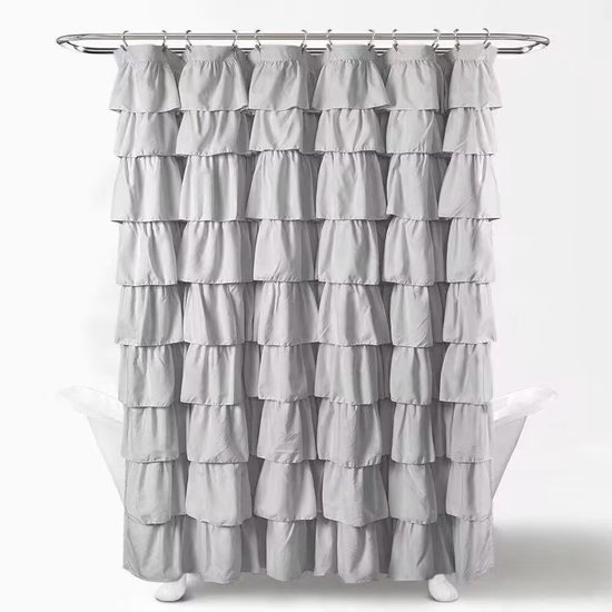 Duschvorhang Spitzenduschvorhang Schimmelresistenter Duschvorhang Wasserdichter Badezimmervorhang Schlichter Duschvorhang 180 X 180 Cm