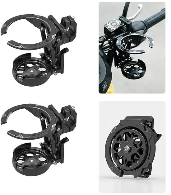 2 Stück Universeller, Faltbarer Motorrad Getränkehalter Griff Getränkehalter Verstellbarer Flaschenhalter Für Motorrad, Fahrrad, Atv, Utv, Roller