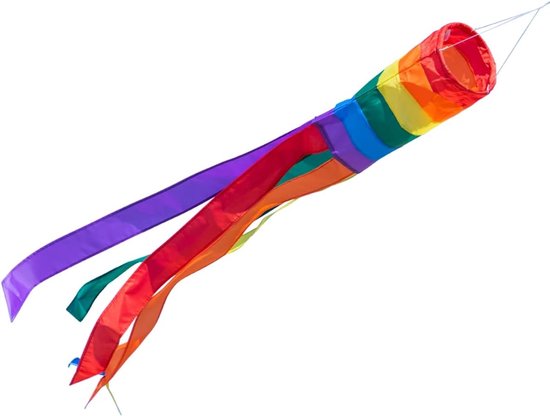 Windsack Regenbogen Uv Und Witterungsbeständig Ø 13 Cm, Länge: 88 Cm Inklusive Kugelgelenkkupplung