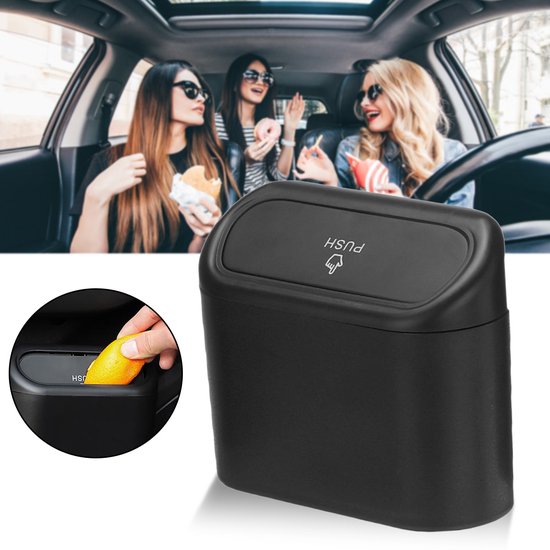 Auto Mülleimer 1 Liter Tragbarer Fahrzeug Mülleimer Universell Für Auto Und Transporter Mülleimer Müllbeutel Staubbeutel Organizer Halterung