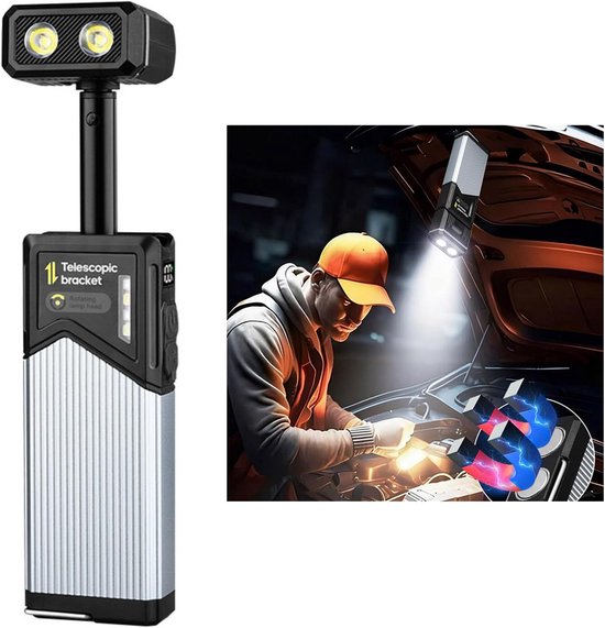 Robuste, Drehbare Campinglampe Mit Verstellbarer Länge Und Langer Batterielebensdauer, Praktisch Für Nachtspaziergänge, Tragbar Und Als Zeltbeleu