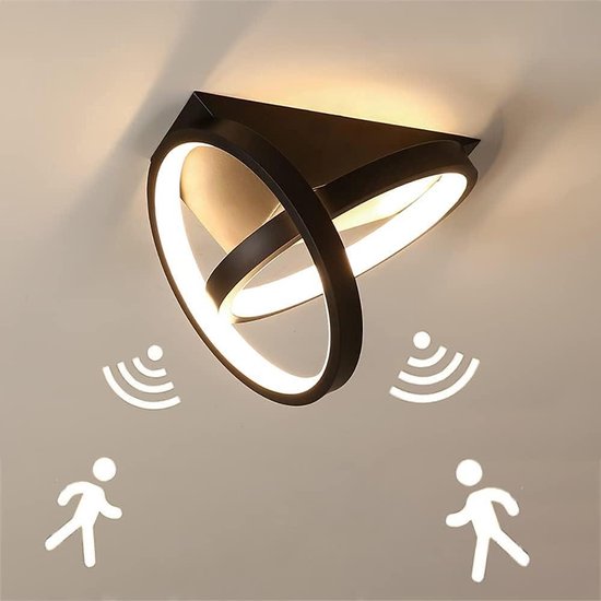 26 W Led Deckenleuchte Mit Bewegungsmelder Moderne Beleuchtung Für Treppenhäuser, Wohnzimmer, Küche Und Garage Warmweiß (3000 K)