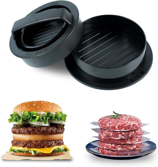 3 In 1 Antihaft Hamburgerpresse Für Gefüllte Hamburger, Grillwerkzeug, Für Hobbyköche Und Hamburger Liebhaber.