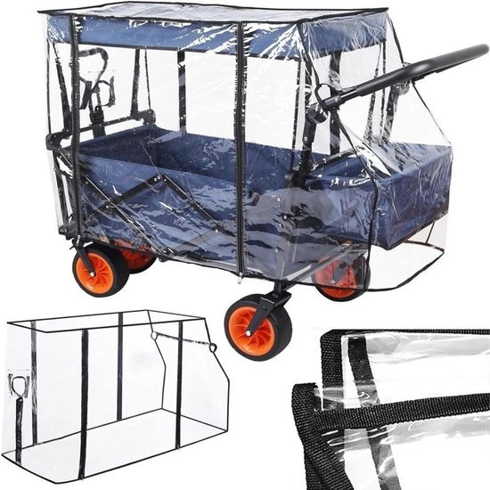Universelle Regenhülle, Für Handwagen Transparent Faltbar Strandzubehör Bollerwagen