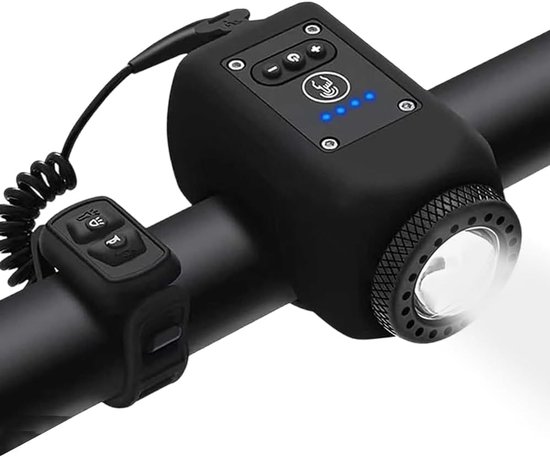 2 In 1 Fahrradhupe & Licht 110 Db 5 Klangmodi Wiederaufladbar Wasserdicht Für Kinder & Erwachsene Schwarz