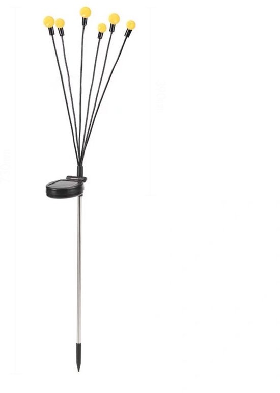 Solar Gartenleuchte Für Den Außenbereich, 2 Teilige Led Glühwürmchenlampe, Wasserdicht Ip65, Dekorative Stimmungsbeleuchtung Für Terrasse, Balkon