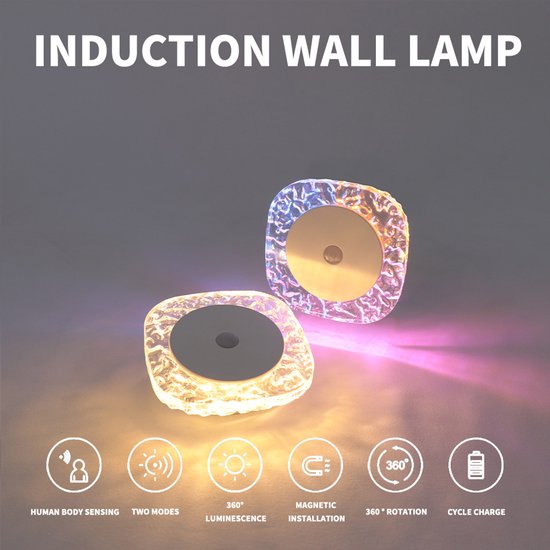 Kristall Led Nachtlicht 800 Mah Zwei Einstellungen