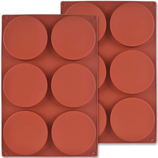 Set Mit 2 Runden Silikon Backformen, 10 Cm Durchmesser.