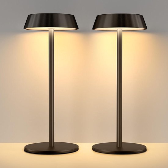 Nachttischlampe Kabellose Led Tischlampe Mit Touch Bedienung, 3 Farben, Dimmbar, Tragbar Und Wiederaufladbar, 2er Pack, Für Schlaf Und Wohnzimmer