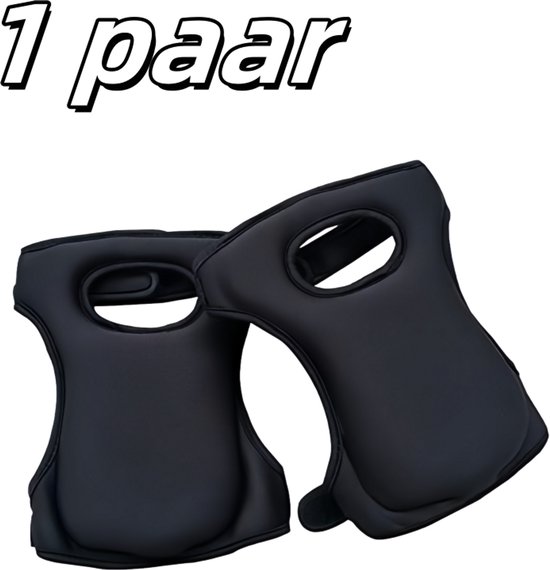 Paar Knieschoner Gartenarbeit Elastischer Schaumstoff Verstellbar Weich Und Bequem Schwarz