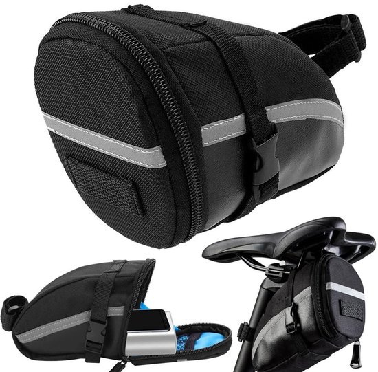 Dailygoods Wasserdichte Fahrradtasche Unter Dem Sattel Multifunktionale Tasche Verstellbare Verschlüsse Hochwertige Materialien 15 Cm X 8 Cm X 10