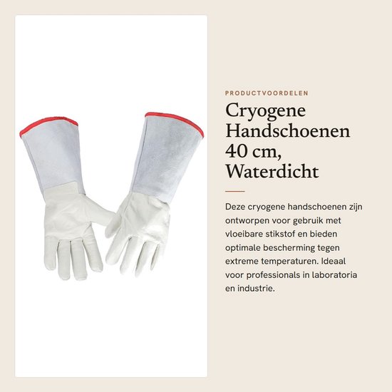 Dailygoods Kryogenhandschuhe 40 Cm Wasserdicht Leder Beständig Gegen Extreme Temperaturen Komfortabel Flexibel Arbeitshandschuhe