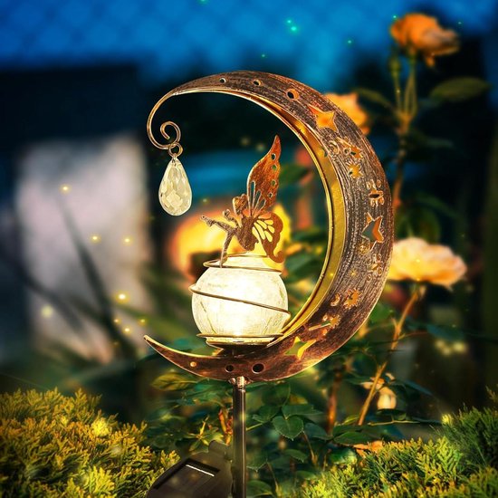 Schmetterlings Solarlampe Wasserdicht Bronze/gold