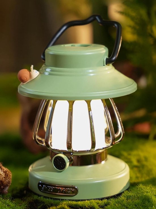Wiederaufladbare Grüne Schnecken Campinglampe Für Kinder Usb C + 3 Dimmbare Led Farben Nachtlicht Für Kinder / Outdoor Abenteuerbeleuchtung / Not
