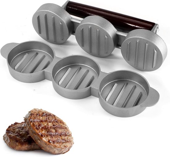 Mini Burgerpresse Für 3 Burger Gleichzeitig Hamburger Patty Maker Für Grill Und Bbq