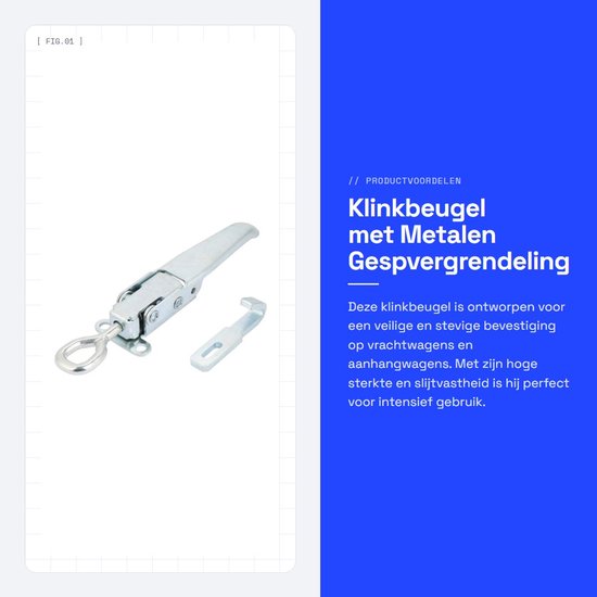 Dailygoods Hochfeste Niethalterung Abschließbare Klemmhalterung Verschleißfest Sicherheitsverriegelung Einfache Montage Abmessungen 56 X 180 Mm H
