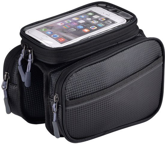 Fahrradtasche Rahmentasche Fürs Fahrrad Handytasche Fürs Fahrrad Rahmentasche Fahrradzubehör Rahmentasche Für Mountainbikes 16 X 20 X 13 Cm Schwa