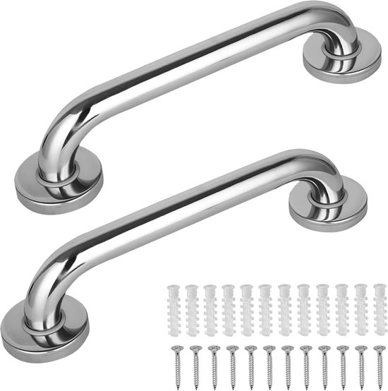 Sichere Haltegriffe Für Bad Und Wc Rutschfester Duschhaltegriff Für Senioren Und Kinder 40 Cm Edelstahlhalterungen 2 Stück