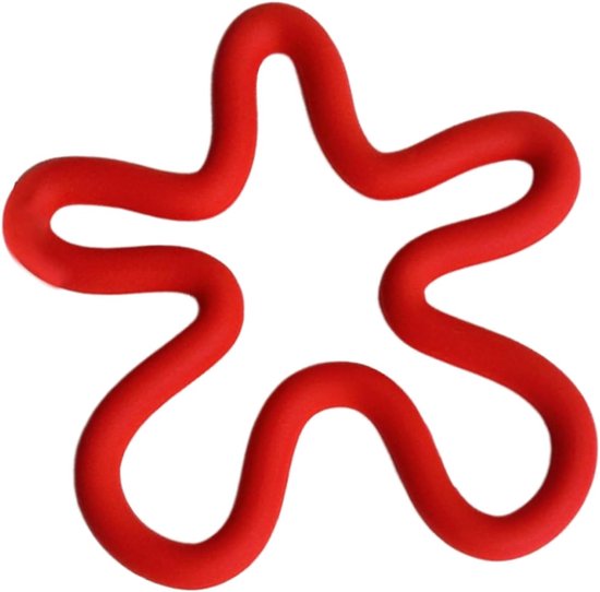 Untersetzer Für Heiße Töpfe Silikon Untertassen Küchenschutz Abstraktes, Festliches Design 17 X 17 Cm Rot